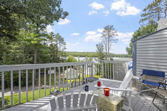 Beachside Escape | Lake Views + Balcony | Laconia