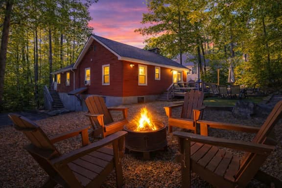 Lakes Region Retreat | Fire Pit | Alton Bay